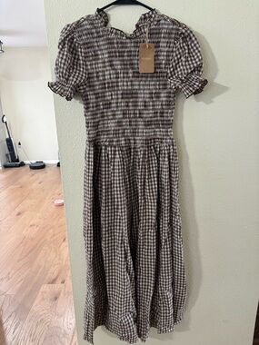 knee length dresses for ladies The Wave Textured Pearl Strap Midi Dress
